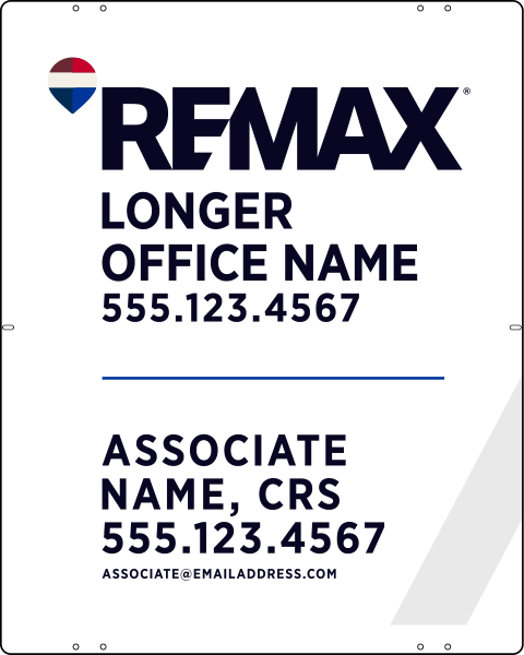Reflective Associate Name w CRS Sign Panel, 30h x 24w, Steel